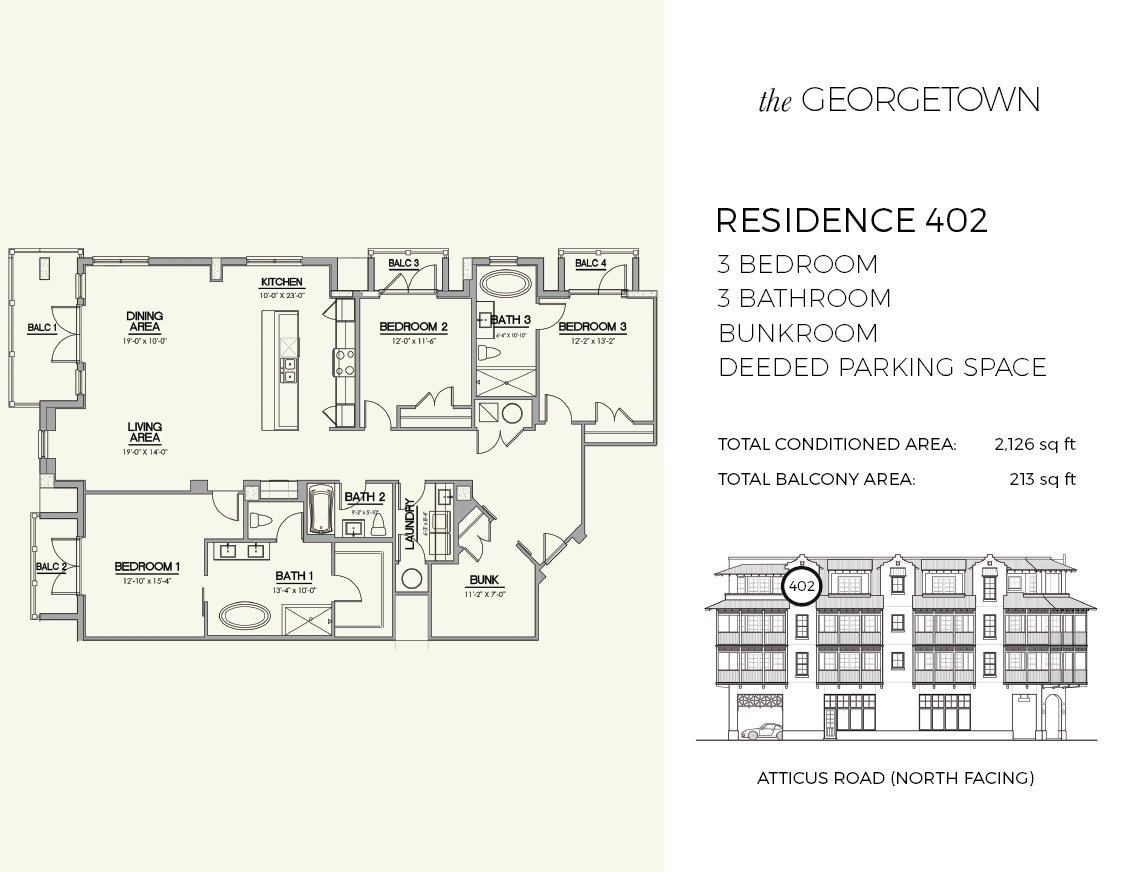 Residence 402 at The Georgetown Condos in Rosemary Beach